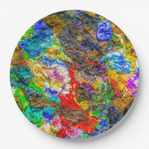 Colour palette paper plate