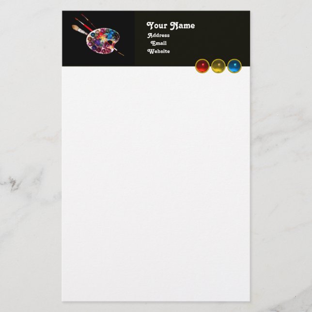 COLOUR PALETTE , white Stationery (Front)