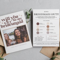 Colour Palette Will you be my Bridesmaid Proposal