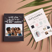 Colour Palette Will you be my Bridesmaid Proposal 