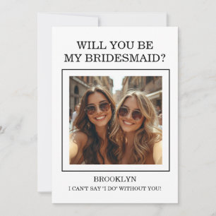 Colour Pallet Will You Be My Bridesmaid Proposal Invitation