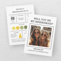 Colour Pallet Will You Be My Bridesmaid Proposal
