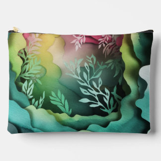 Colour Papercut Design Accessory Pouch Travel Bag