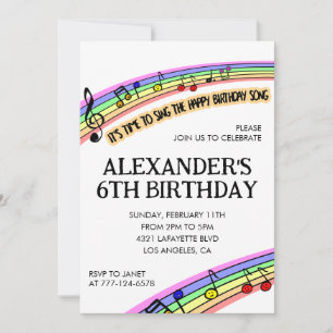 Colour party invitations rainbow fun kids primary