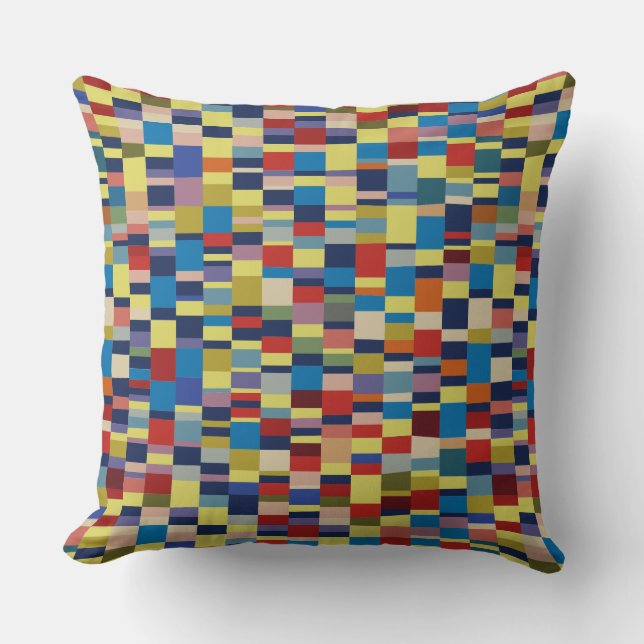 Colour Patchwork 061120 Throw Pillow (Front)
