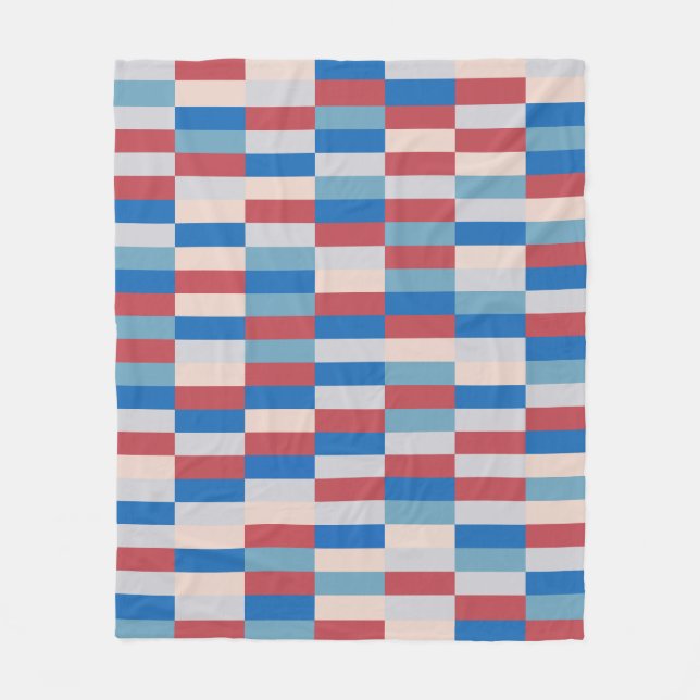 Colour Patchwork Pattern 121214a Fleece Blanket (Front)