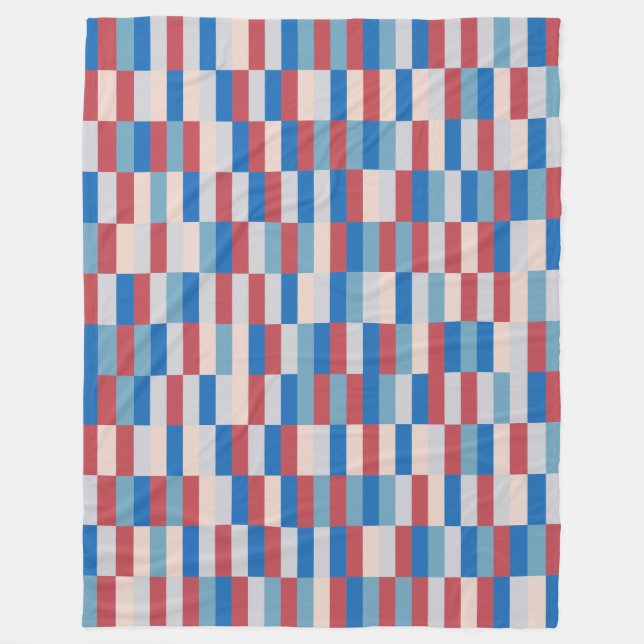 Colour Patchwork Pattern 121214b Fleece Blanket (Front)