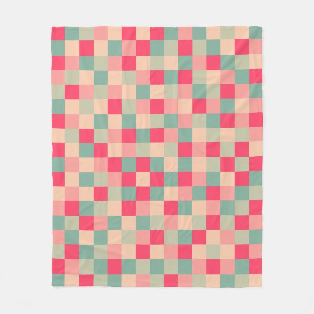 Colour Patchwork Pattern 151214 Fleece Blanket (Front)