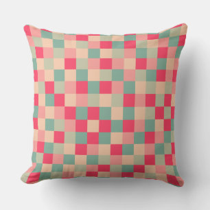 Colour Patchwork Pattern 151214 Throw Pillow