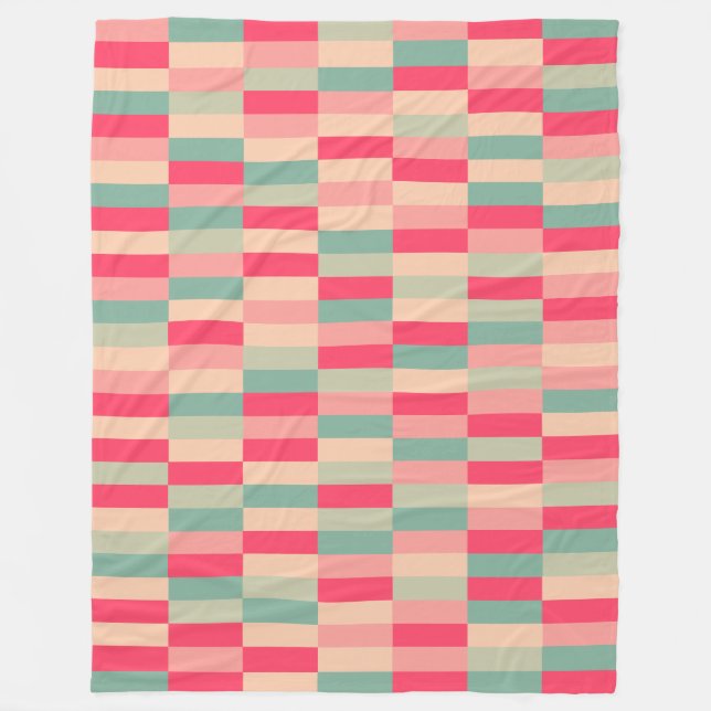 Colour Patchwork Pattern 151214b Fleece Blanket (Front)