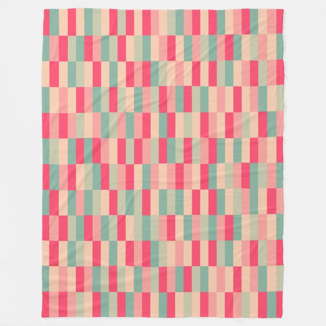 Colour Patchwork Pattern 151214c Fleece Blanket (Front)