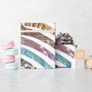 Colour Pattern Wavy Shiny Shell Wrapping Paper