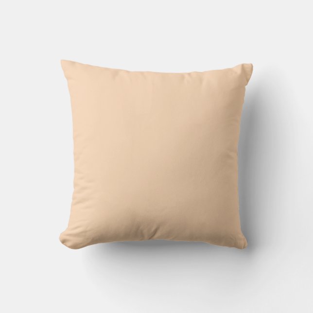 colour peach puff throw pillow (Front)