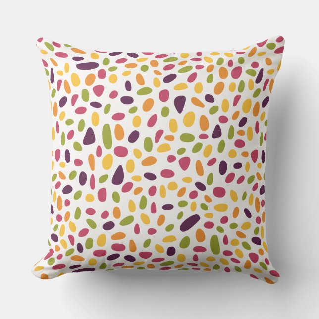 Colour Pebble Pattern Throw Pillow (Front)
