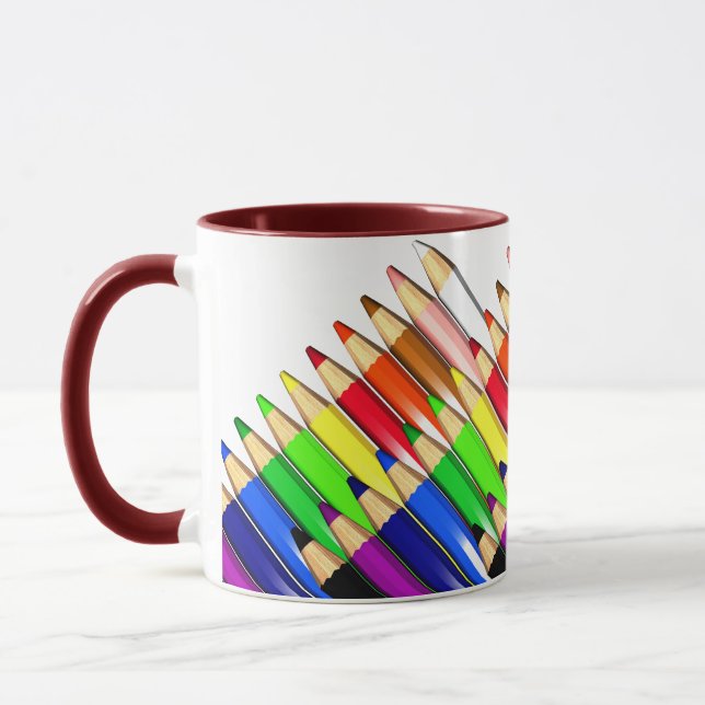 colour pencil crayons mug (Left)