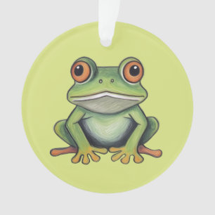 Colour Pencil Drawing Frog Ornament