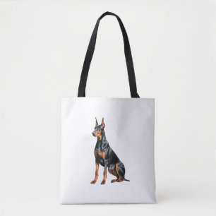Colour pencil sketch of a Doberman Pinscher.  Esse Tote Bag