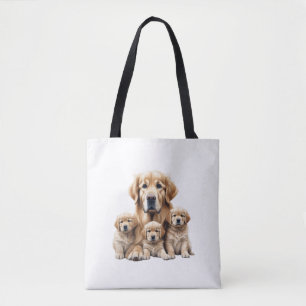 Colour pencil sketch of a Golden Retriever. Essen Tote Bag