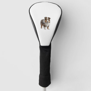 Colour pencil sketch of a Shetland Sheepdog.  Esse Golf Head Cover