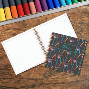 Colour Pencils Doodle Personalized Kid Sketchbook Notebook
