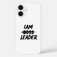 Colour personalization case "Iam Leader not boss"