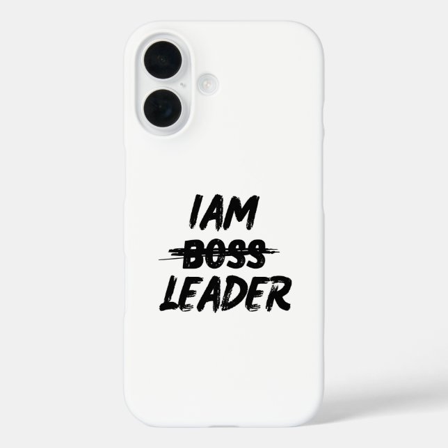 Colour personalization case "Iam Leader not boss" (Back)