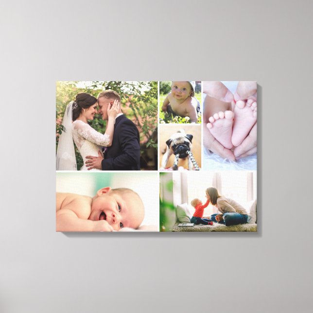 Colour Photography Family collage gallery Canvas Print (Front)