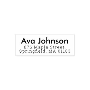 Colour Play Typography Name Return Address  Self-inking Stamp