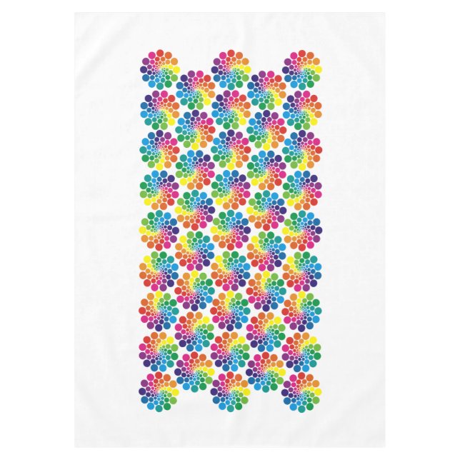Colour Points Circle Pattern + your background Tablecloth (Front)