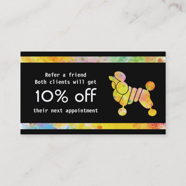 Colour Poodle Referral Card (Front)