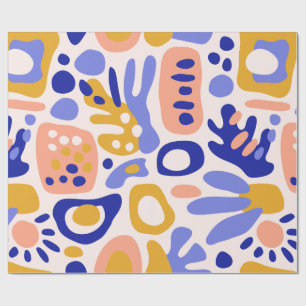 Colour Pop Abstract Modern Mid Century Colourful Wrapping Paper
