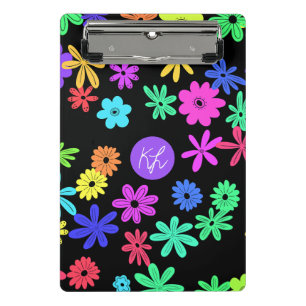 Colour Pop Cute Flowers Personalized Mini Clipboar Clipboard