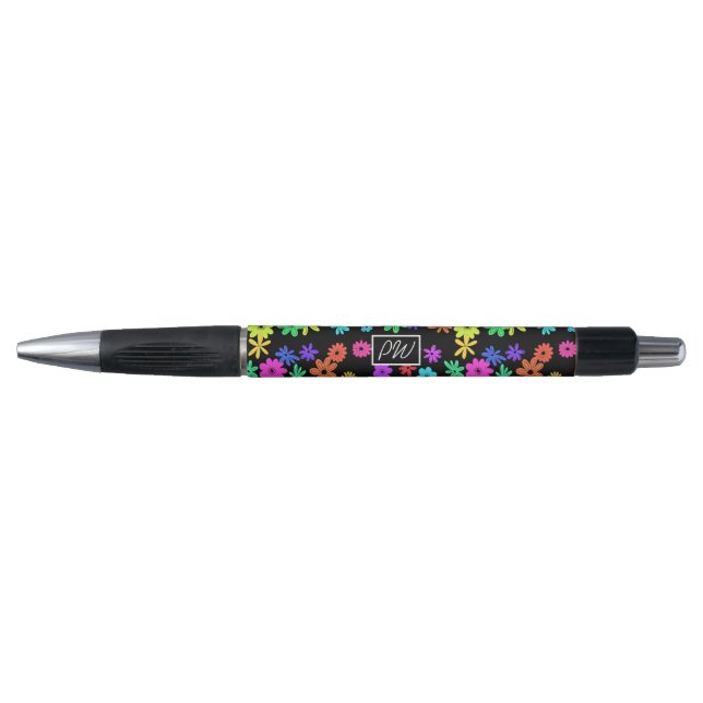 Colour Pop Cute Flowers Personalized Pen (Front)