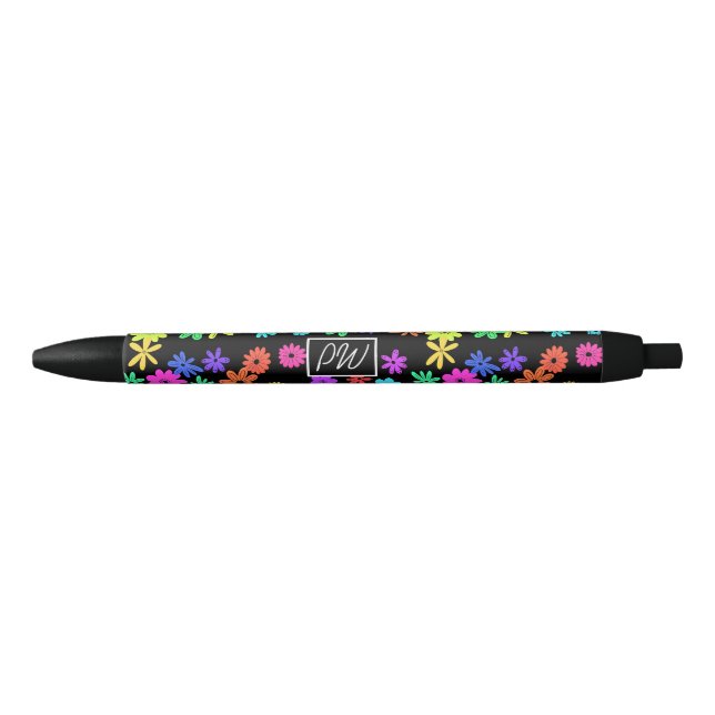 Colour Pop Cute Flowers Personalized Pen (Front)