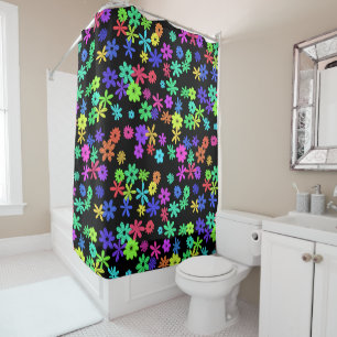 Colour Pop Cute Flowers Shower Curtain