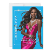 Colour Pop Cutout Pageant Autograph Printed Card