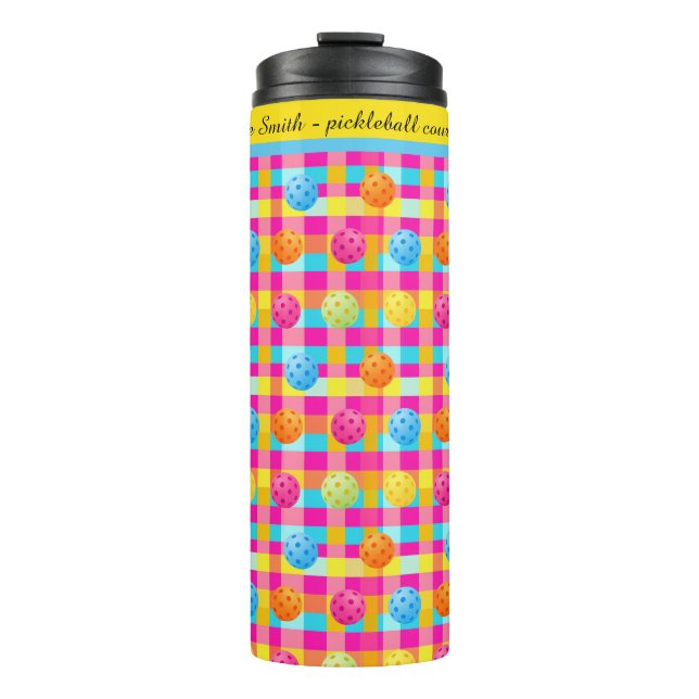 Colour Pop Dotted with Text Thermal Tumbler (Front)