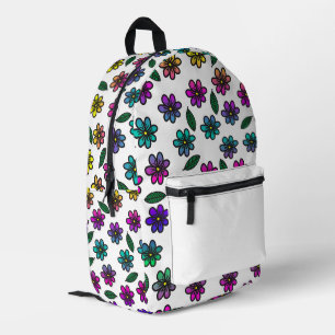 Colour Pop Flower Printed Backpack
