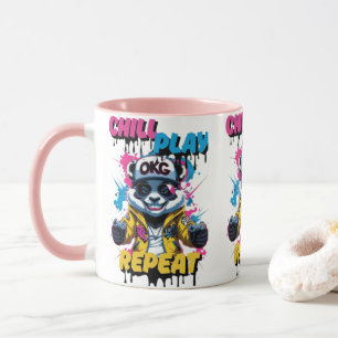 Colour Pop Gaming Panda Art Mug