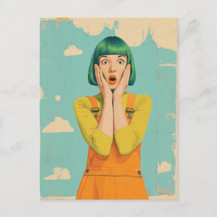 Colour Pop Retro Shock Postcard