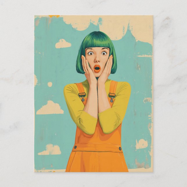 Colour Pop Retro Shock Postcard (Front)