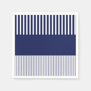 Colour Pop Stripes - Blue and White Napkin