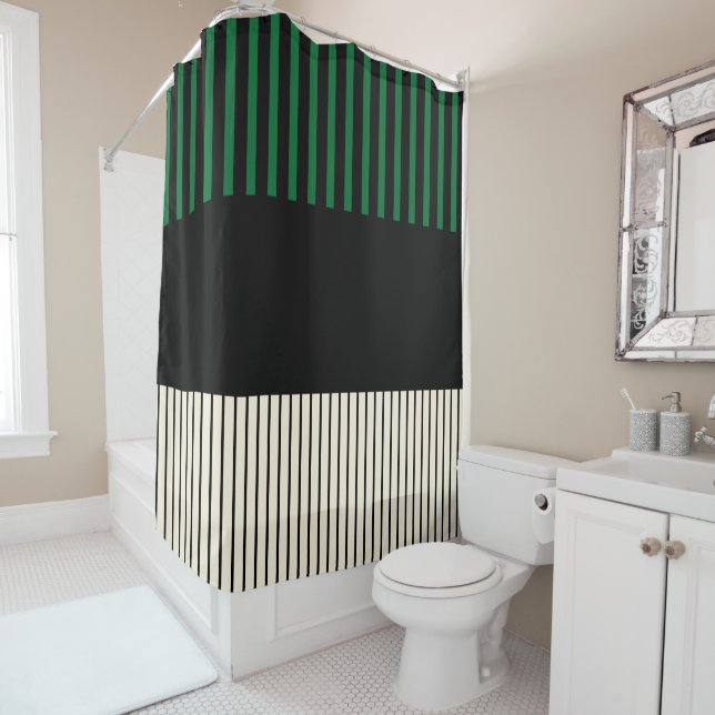 Colour Pop Stripes - Green, Cream and Black (In Situ)