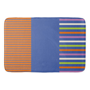Colour Pop Stripes modern striped design Bath Mat
