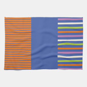 Colour Pop Stripes modern striped design Kitchen Towel