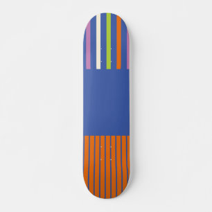 Colour Pop Stripes modern striped design Skateboard