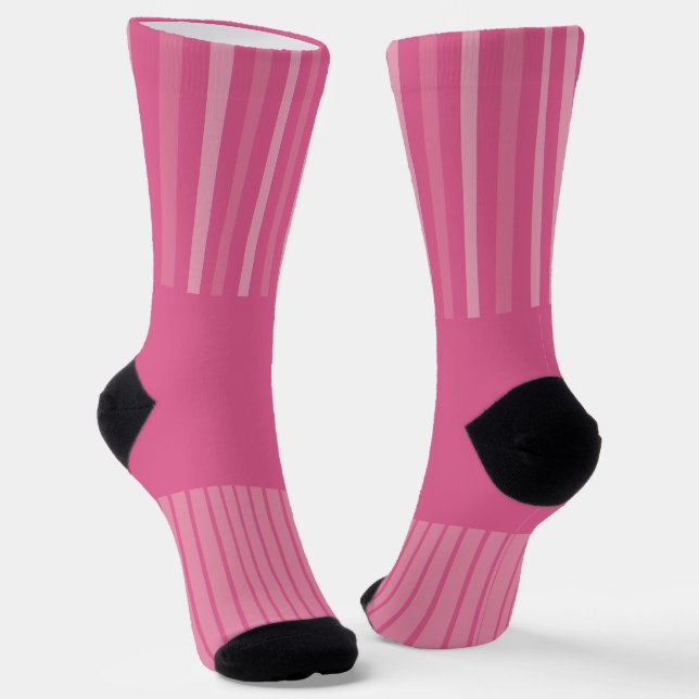 Colour Pop Stripes - Pink Socks (Angled)