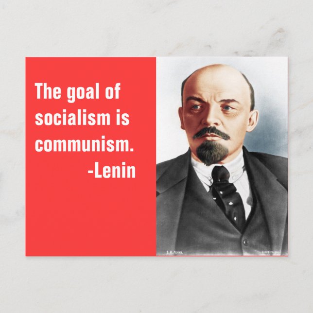 Colour portrait of Lenin Postcard (Front)