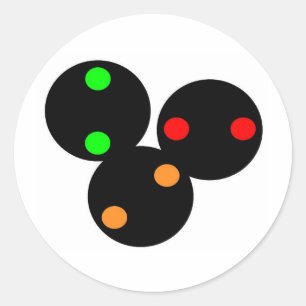 Colour Position Lights Classic Round Sticker