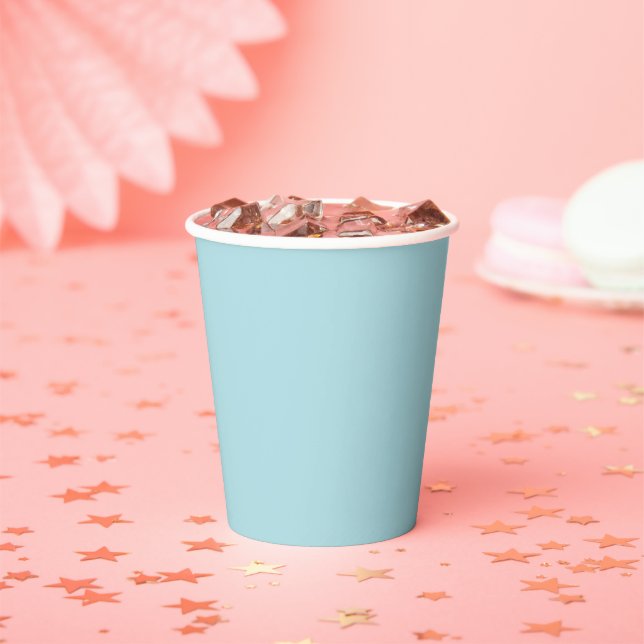 colour powder blue paper cups (Insitu)